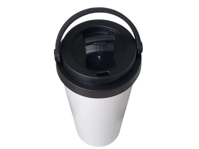 <b>Timcof - White</b> (500ml) Double wall stainless Steel Coffee Mug - Image 3