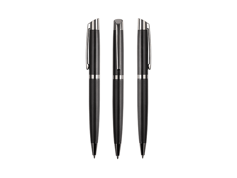 Tedha — Sleek Metal Pen with Grooved Barrel