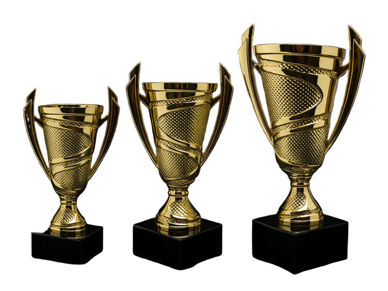 Aura — Elegant Gold Trophies with Sleek Black Base