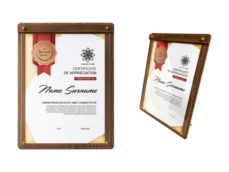 Walnera — Premium Wooden Certificate Holder