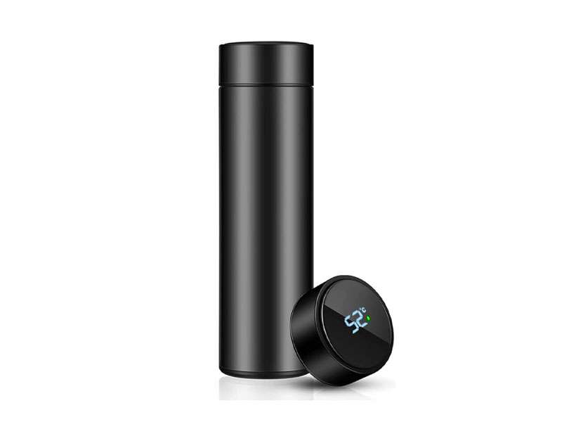 Flacon — (500ml) Stainless steel bottle with temperature display