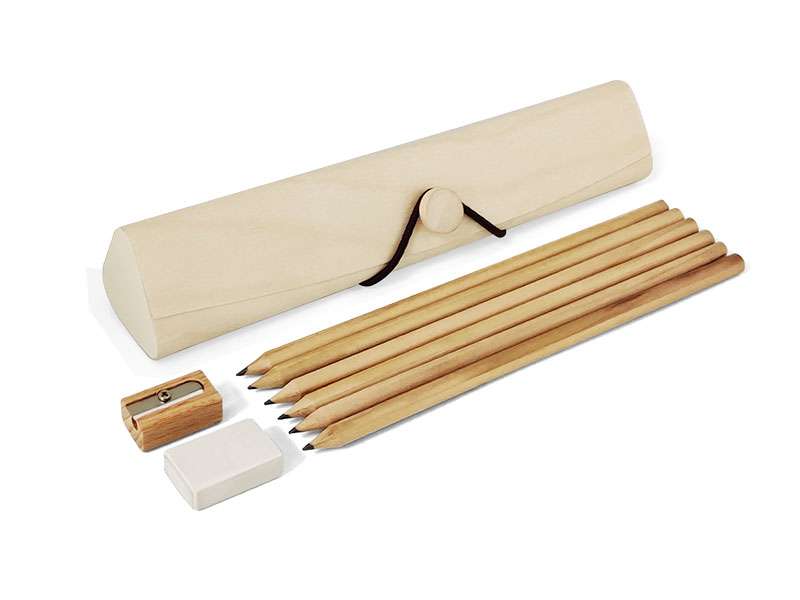 Staco — Pencil set with sharpener & eraser