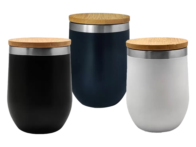 B-URT — Stainless steel double wall cup with bamboo lid