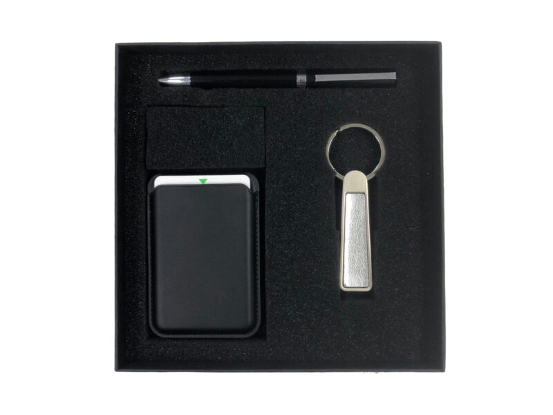 3-Piece Gift Set — Onyx, Veemag, Keychain - Silver